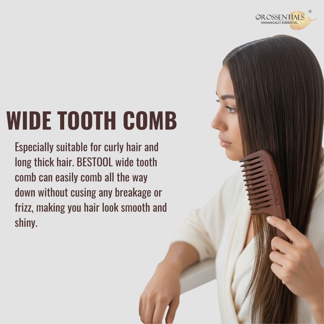Sandalwood Hair Comb - Zero Waste Comb, 100% Wood, Plastic Free (ORO-059)