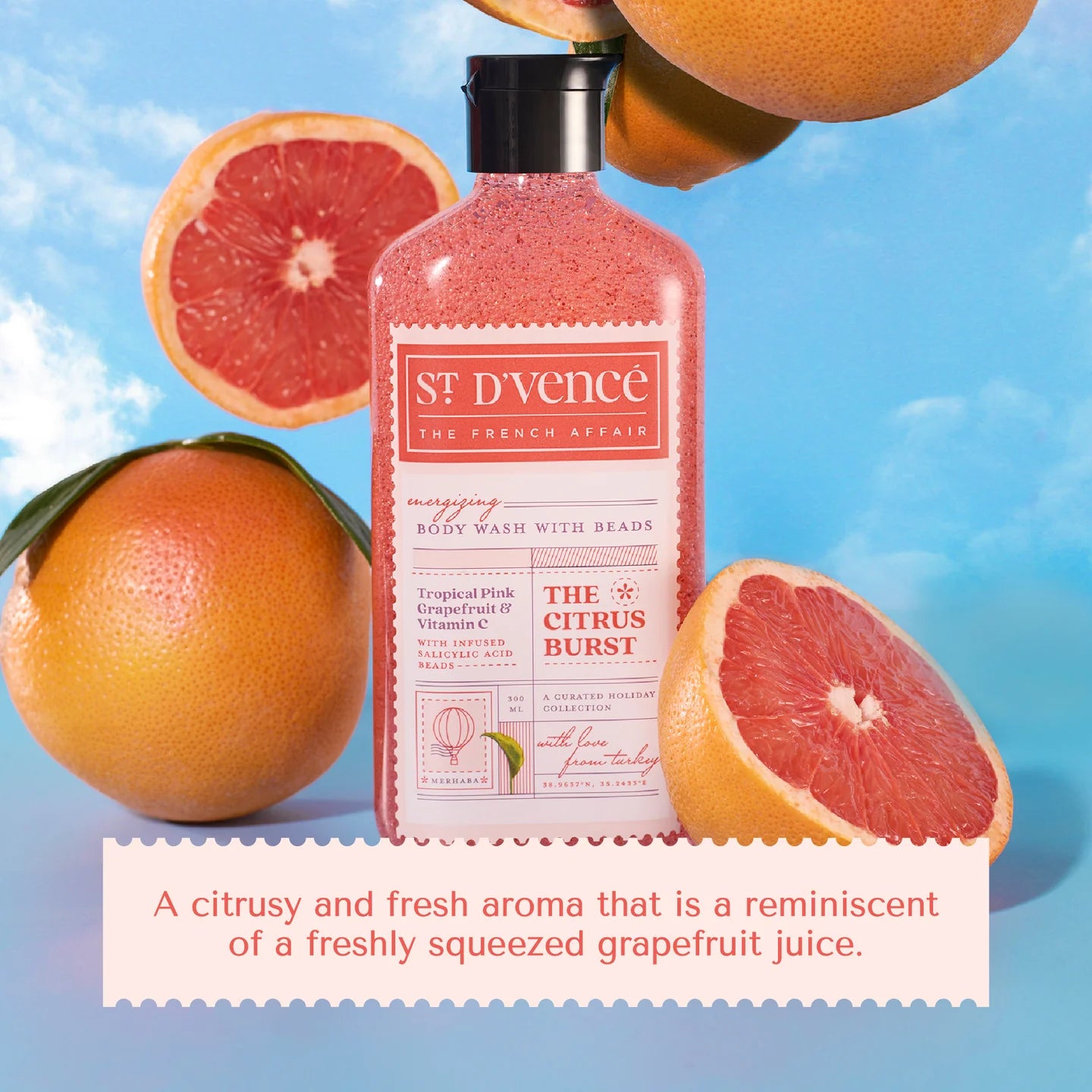 Citrus Burst - Grapefruit & Vit C Body Wash with Salicylic Acid, 300 ml