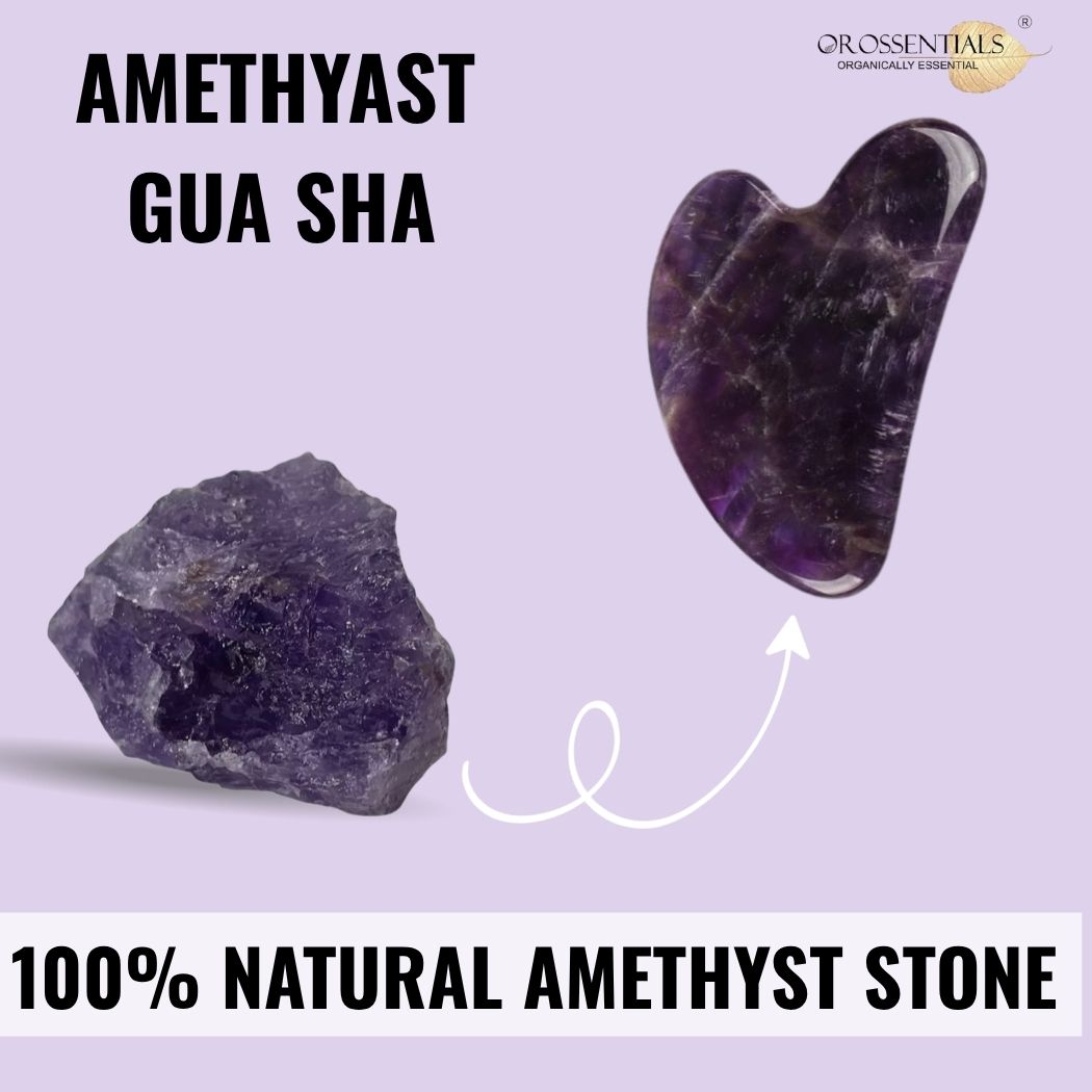 OROSSENTIALS Amethyst Heart Gua Sha Gua Sha Facial Massage (ORO-027)