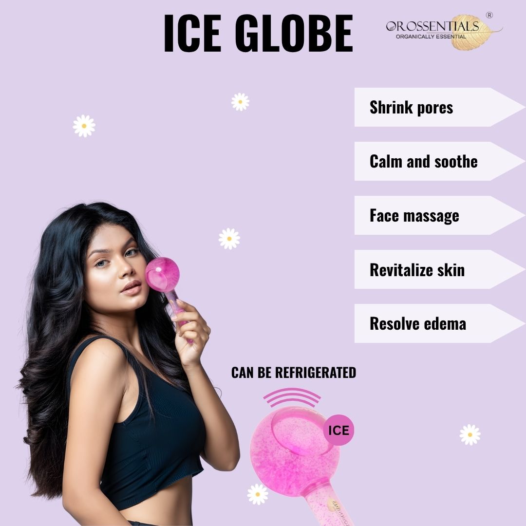 OROSSENTIALS Facial Ice Globe | Facial Massage Tools for Neck Eye Circle (ORO-041)