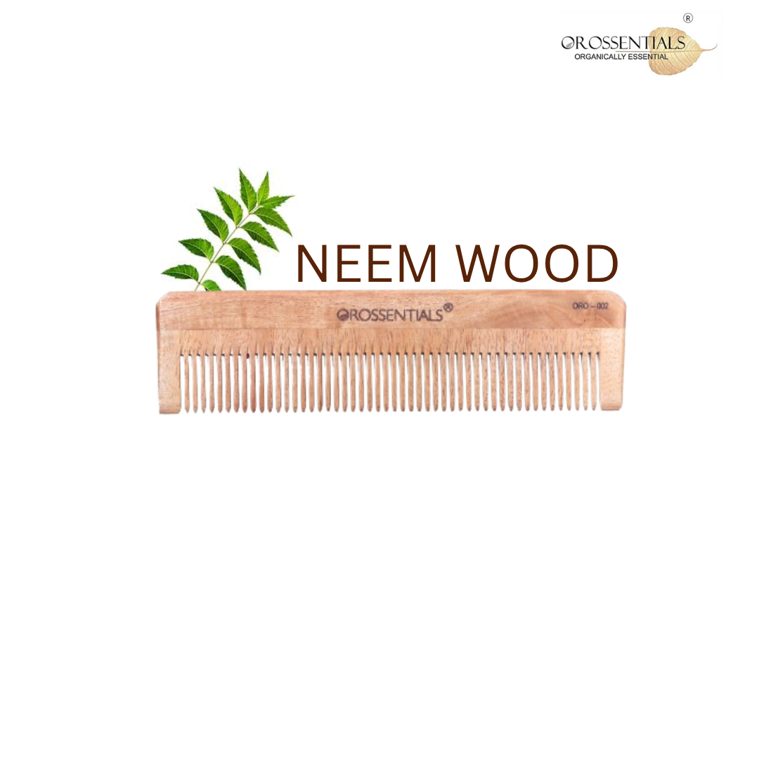 OROSSENTIALS Neem Wood Comb Single Teeth 100% (ORO-002)