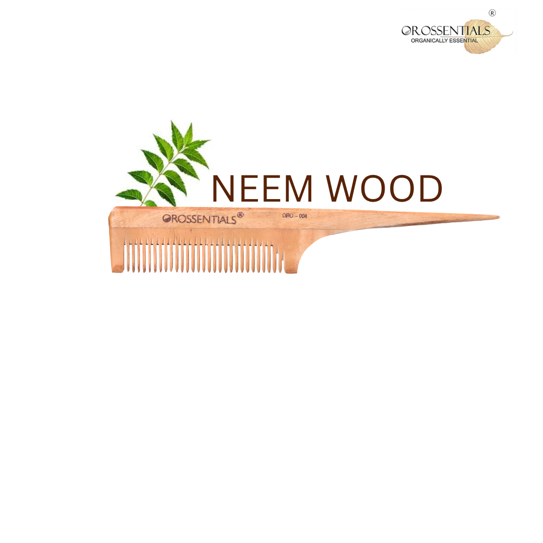 OROSSENTIALS Neem Wooden Comb long tail Natural 100% (ORO-004)