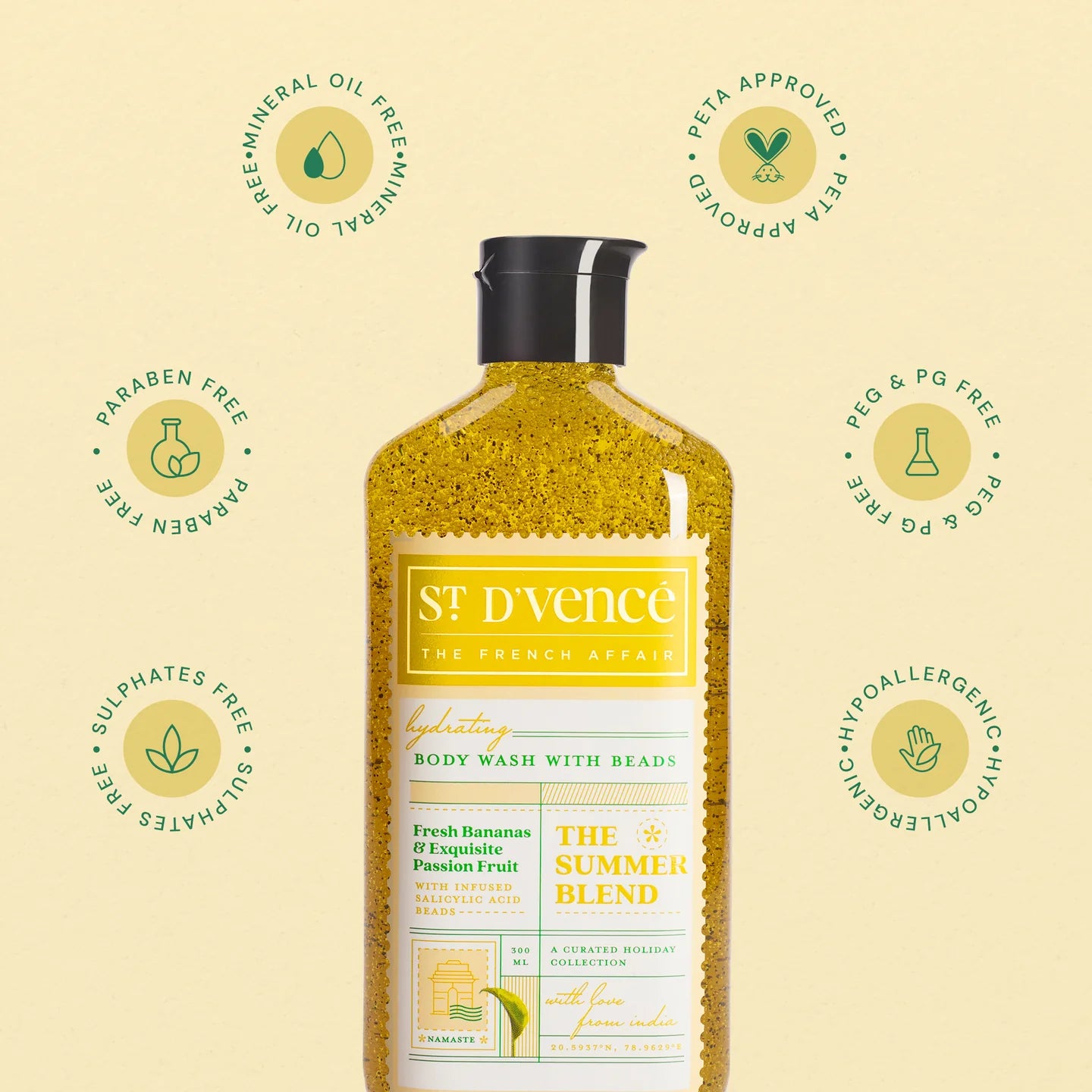 Summer Blend - Banana & Passion Fruit Body Wash with Salicylic Acid, 300 ml