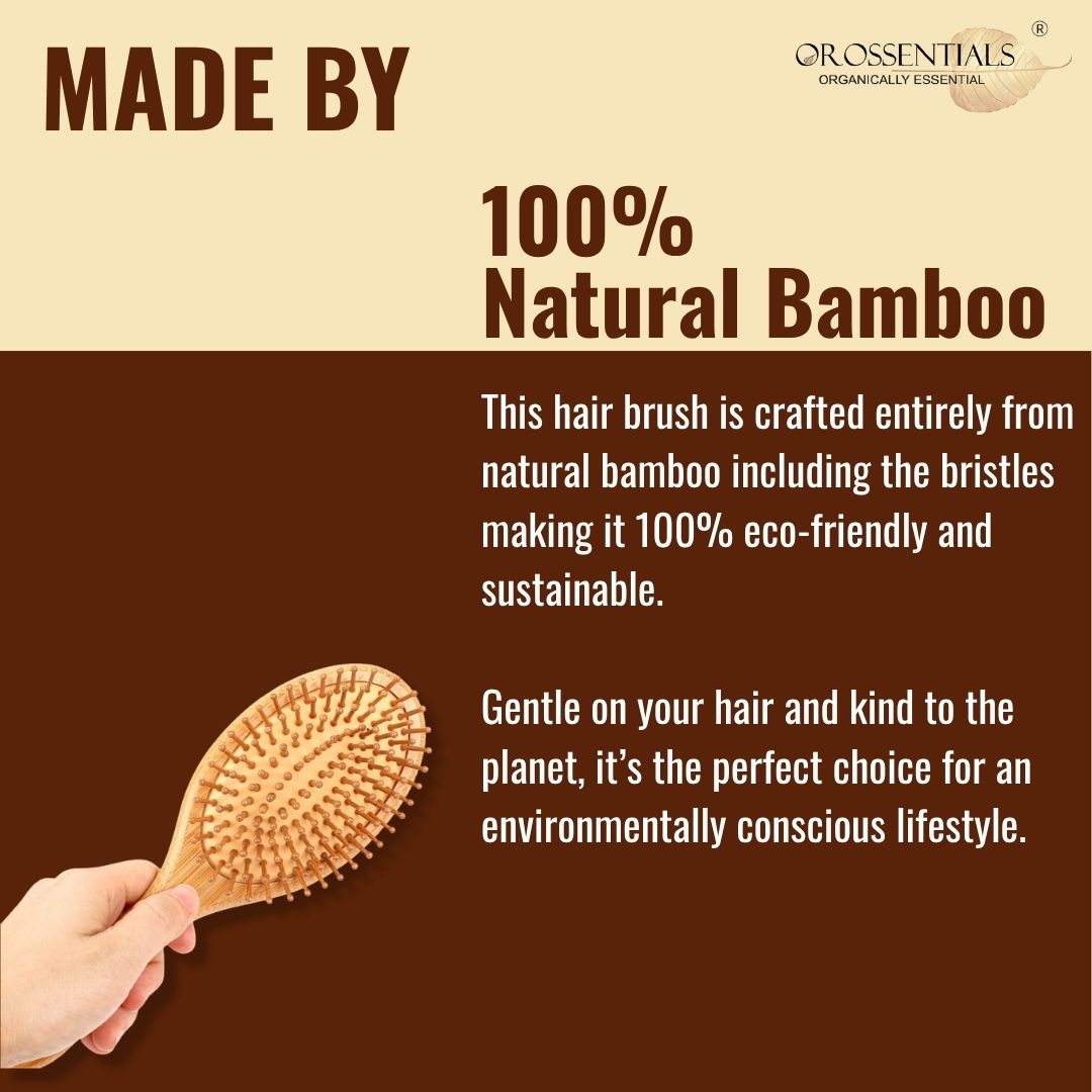 OROSSENTIALS Wooden Oval Hair Brush Small (ORO-014)