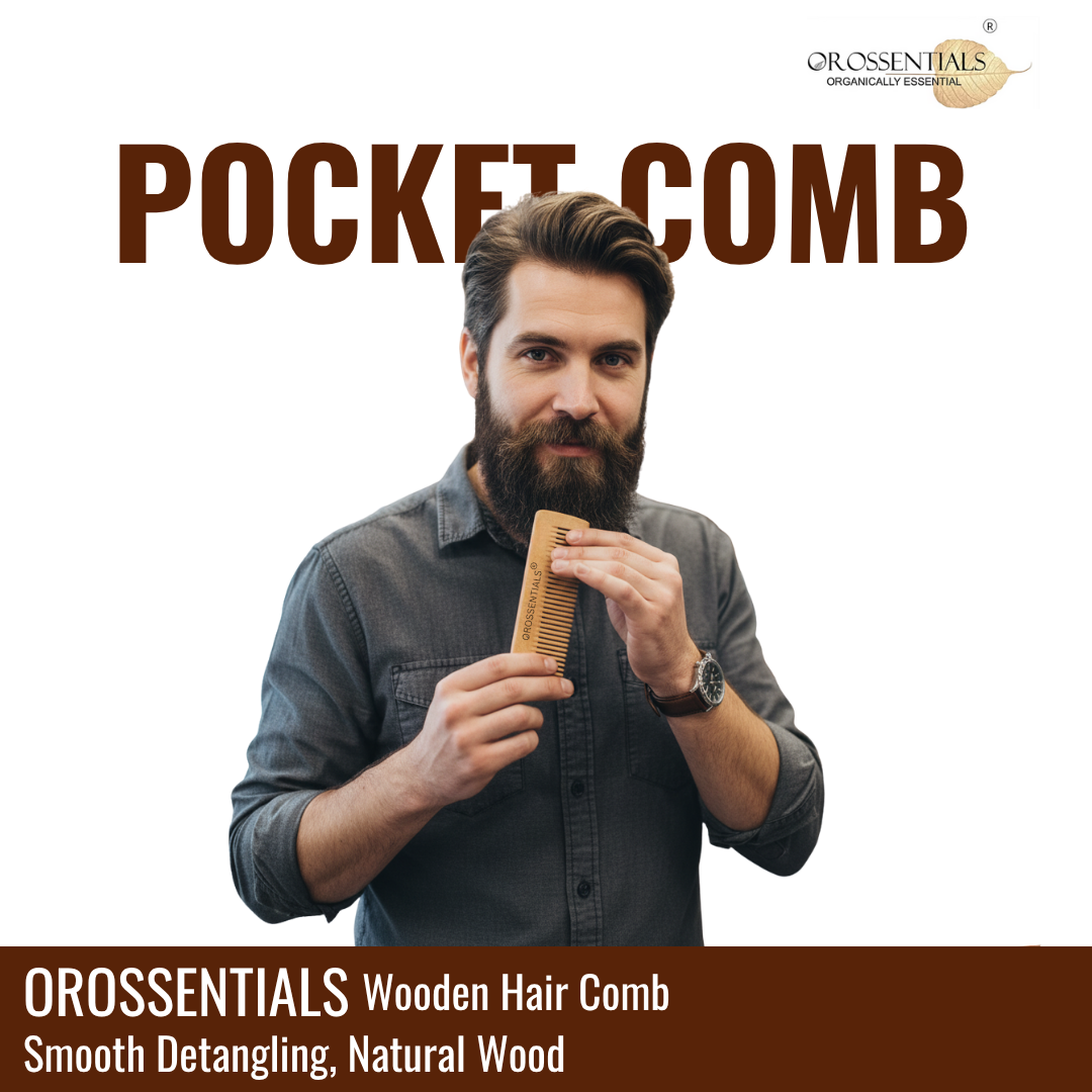 OROSSENTIALS Neem-Wooden Pocket Comb Eco Friendly Pack of 2 (ORO-007)