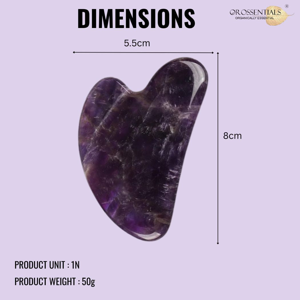 OROSSENTIALS Amethyst Heart Gua Sha Gua Sha Facial Massage (ORO-027)