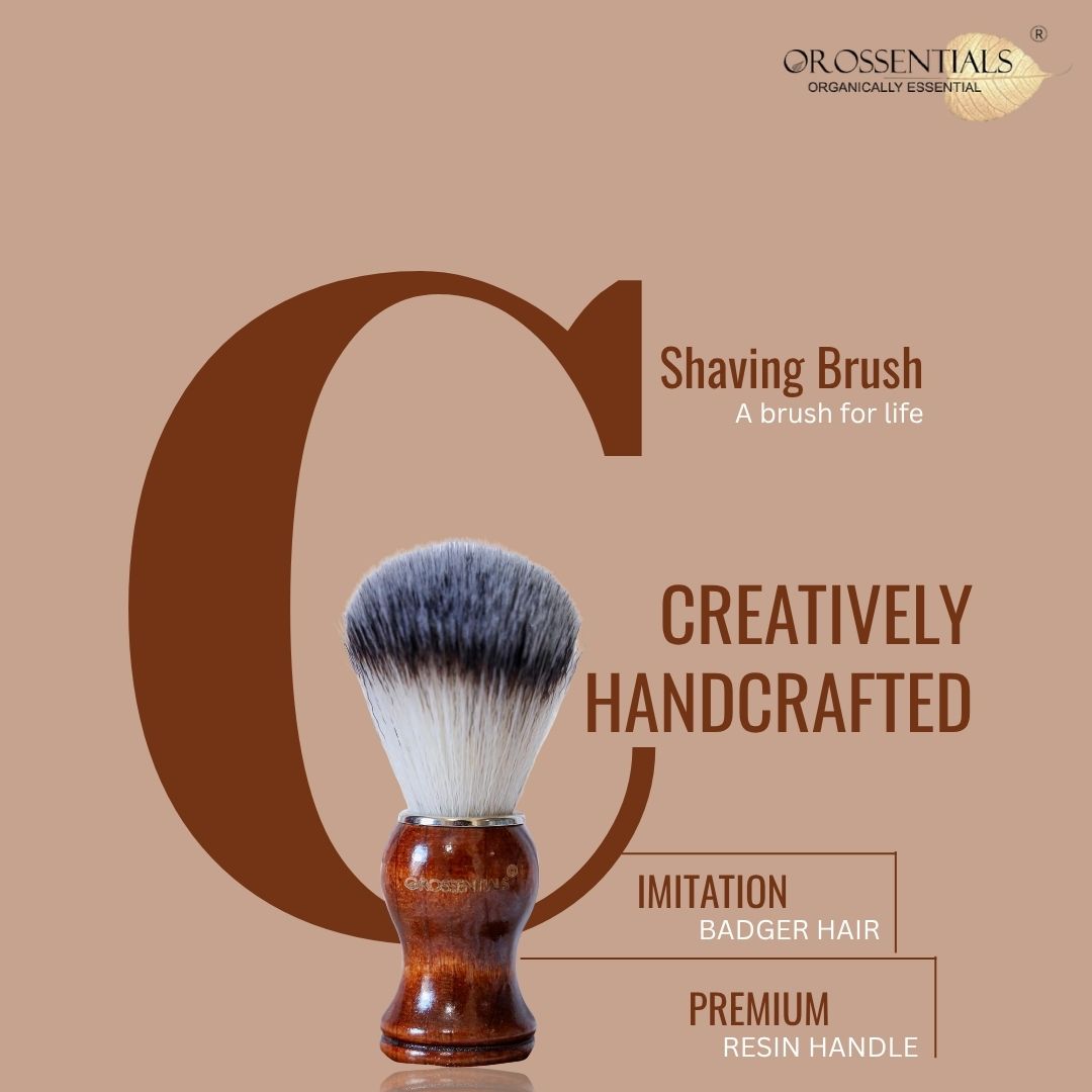 OROSSENTIALS Wooden Shaving Brush For Men (ORO-021)
