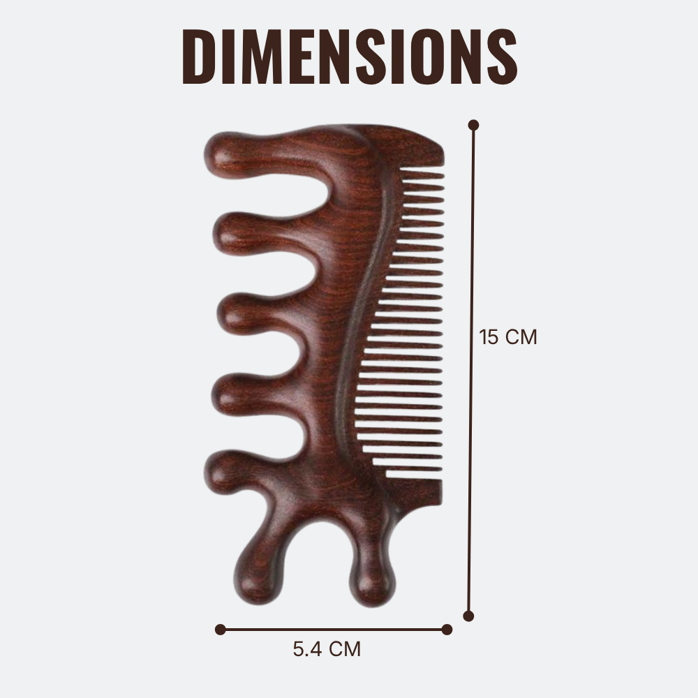 WOODEN MASSAGE COMB 3 IN 1 ORO-062