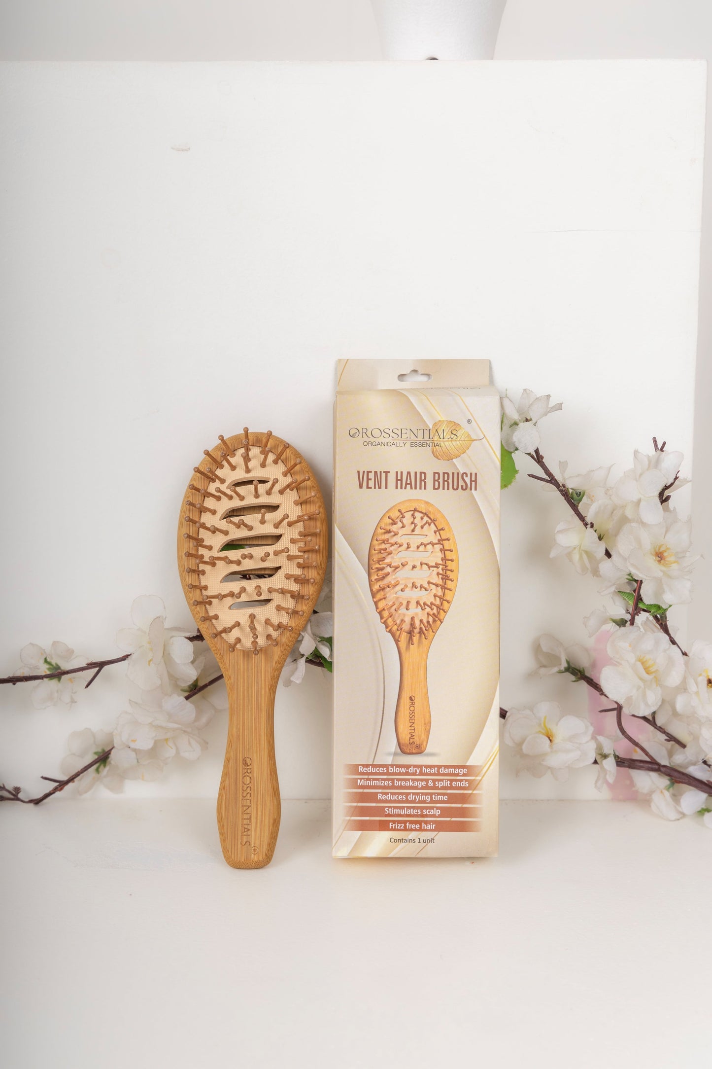 OROSSENTIALS Bamboo Wooden Vent Hair Brush (ORO-049)