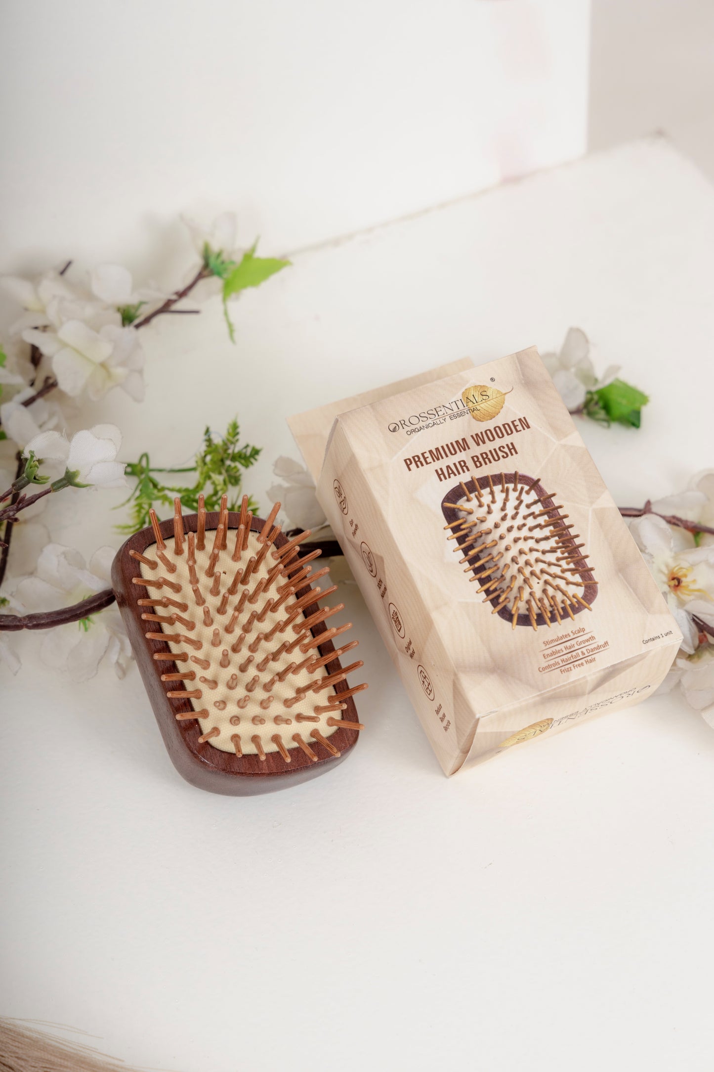 OROSSENTIALS Trending Natural Wooden  Hair Brush Without Handle Premium (ORO-052)