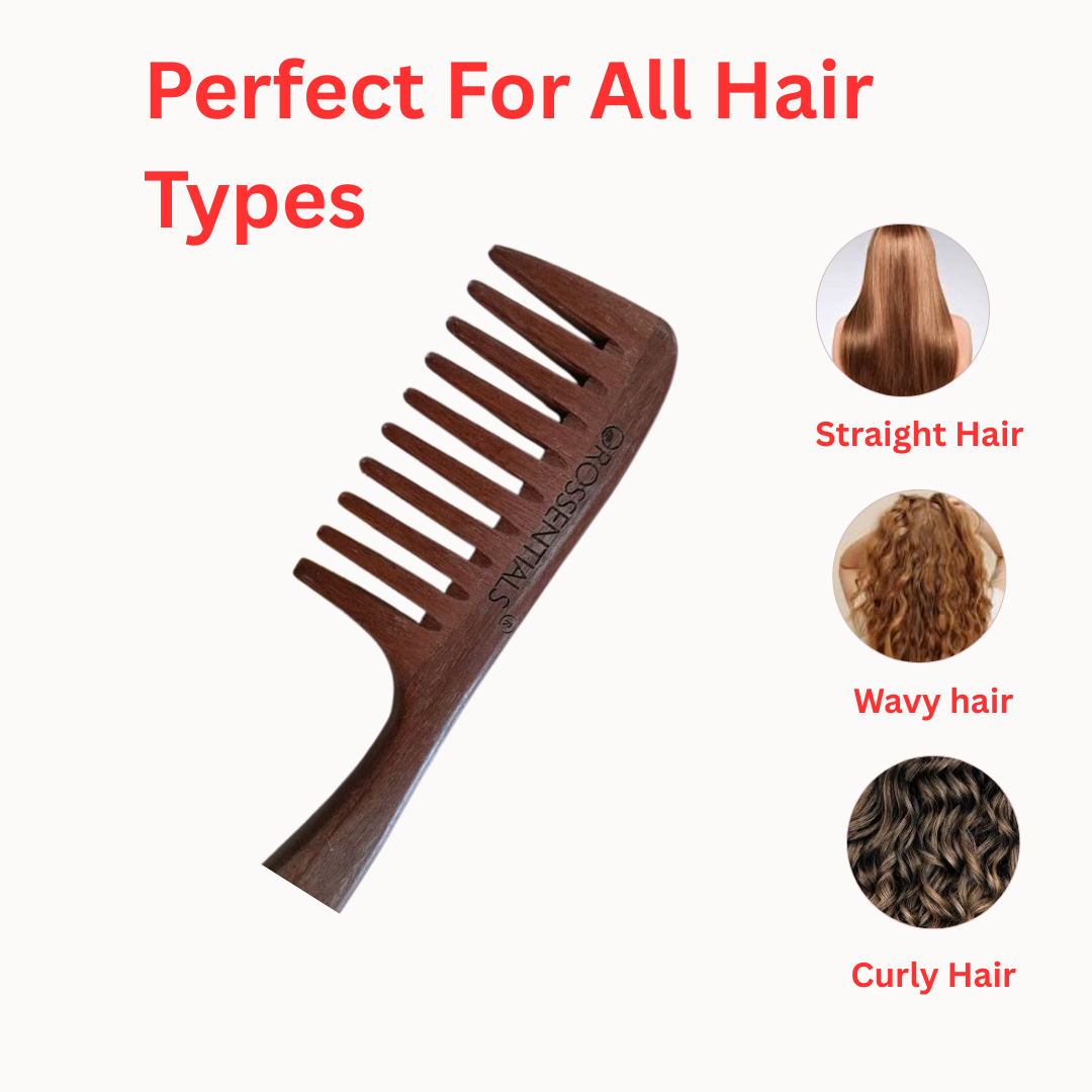 Sandalwood Comb - Zero Waste Comb, 100% Wood, Plastic Free (ORO-059)