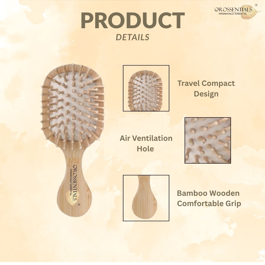 Orossentials Hair Brush Travel Compact Size (ORO-057)