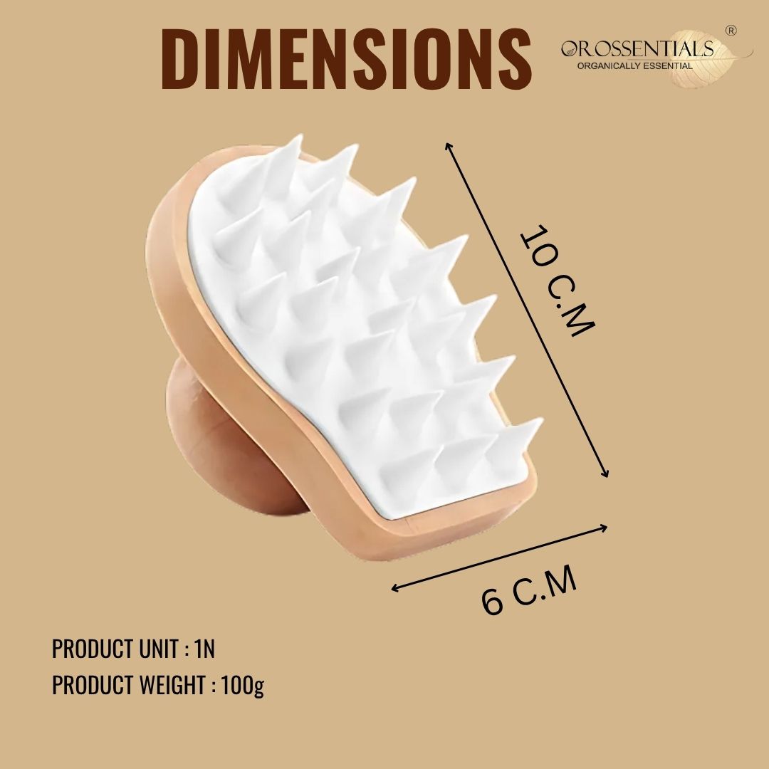 OROSSENTIALS Wooden Scalp Massager Shampoo Hair Brush With Soft Bristles Scalp Massager For Hair Growth