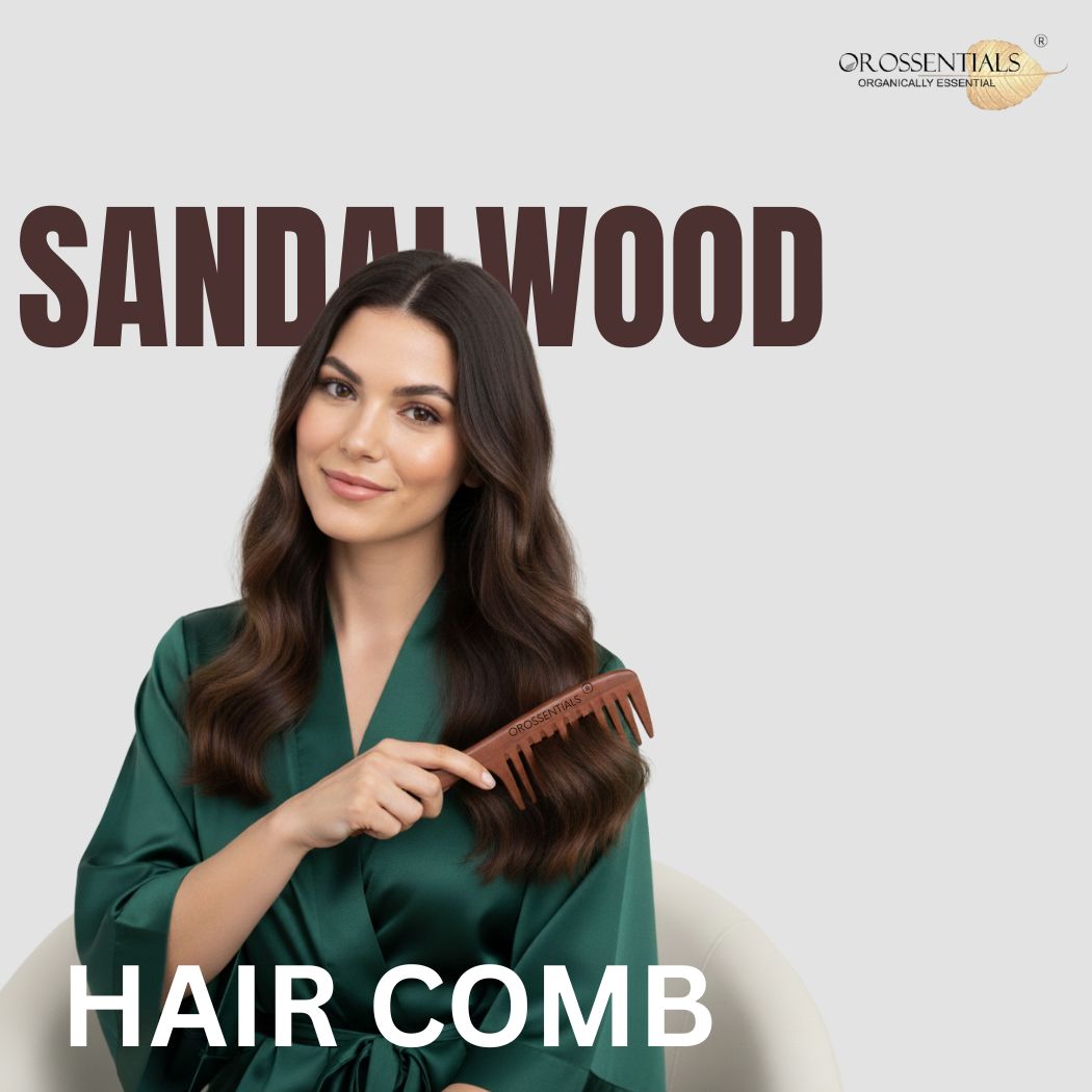 Sandalwood Hair Comb - Zero Waste Comb, 100% Wood, Plastic Free (ORO-059)