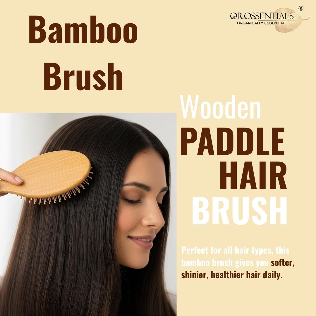 OROSSENTIALS Wooden Oval Hair Brush Small (ORO-014)