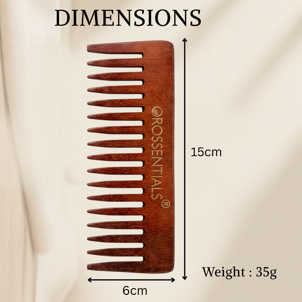 OROSSENTIALS DARK WOOD DETANGLING COMB ORO-061