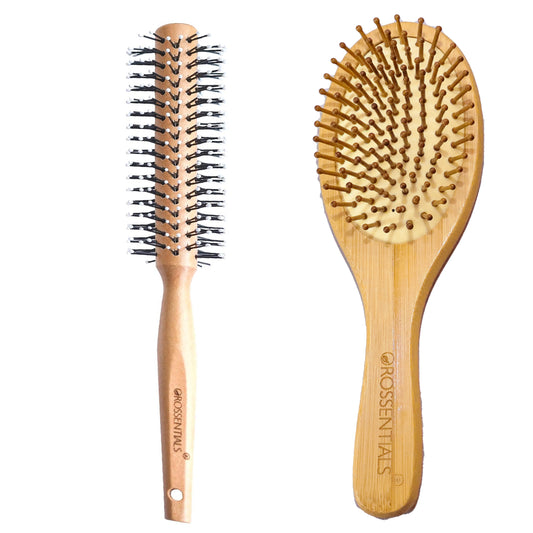 Wooden Round Hair Brush For Blow Drying/oval shape hair brush  (BC-13-20)