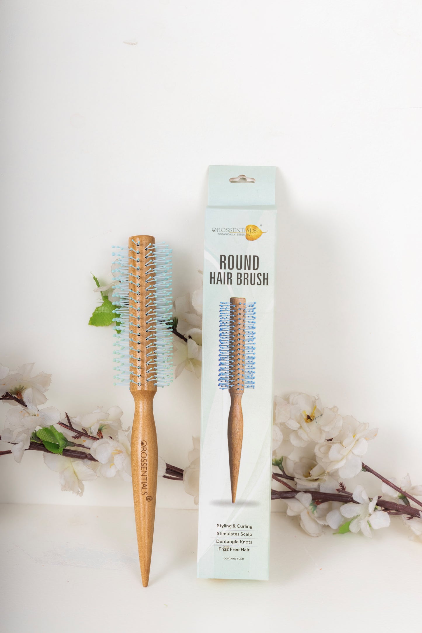 OROSSENTIALS  Round Nylon Blue Hair Brush (ORO-054)