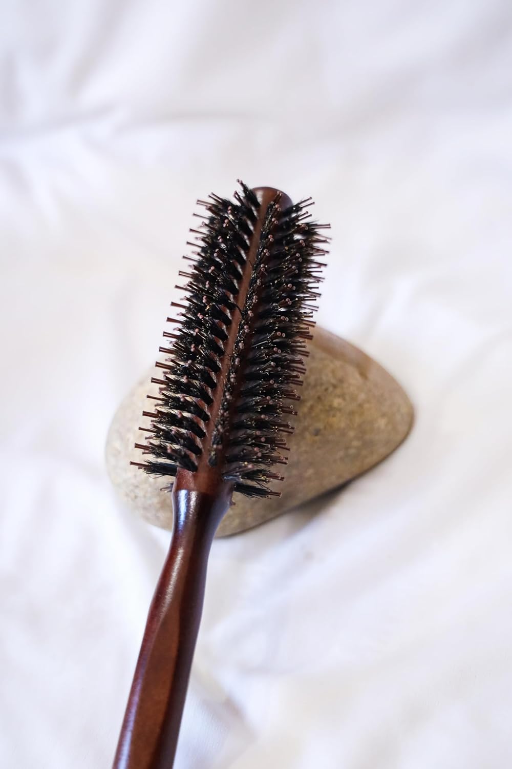 OROSSENTIALS ROUND & OVAL SHAPE WOODEN COMBO HAIR BRUSH (BC-13-18)