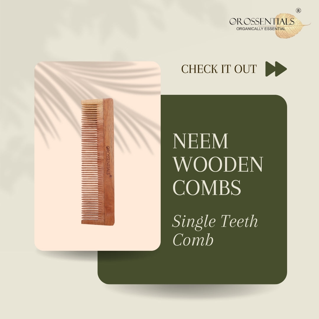 OROSSENTIALS wooden comb- single Teeth ORO-002