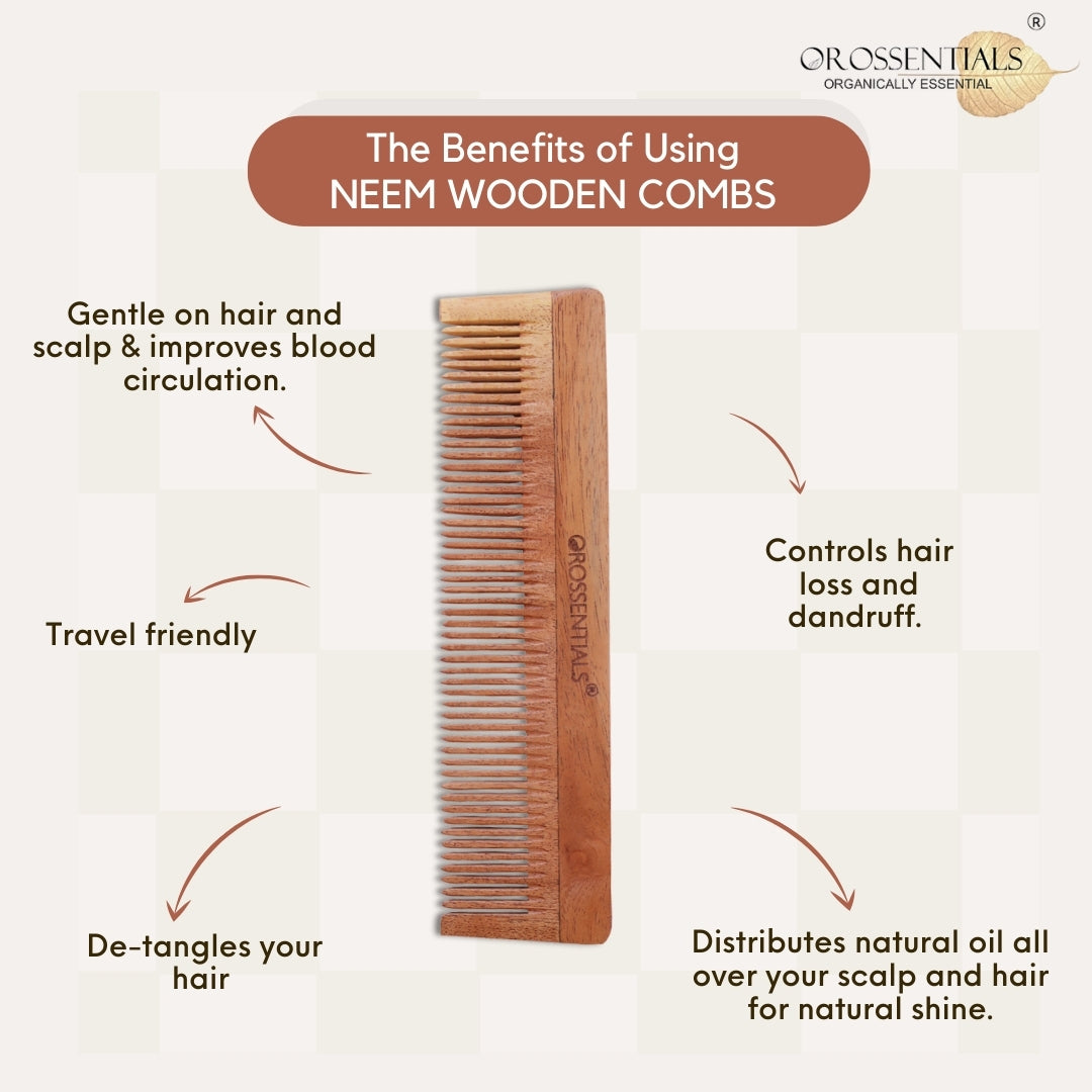 OROSSENTIALS wooden comb- single Teeth ORO-002