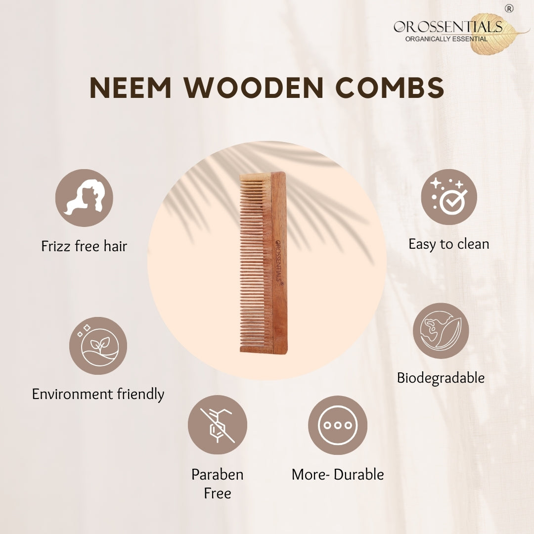 OROSSENTIALS wooden comb- single Teeth ORO-002