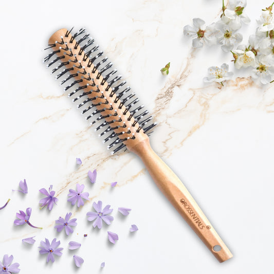 OROSSENTIALS Round Nylon bristles Hair Brush (ORO-020)