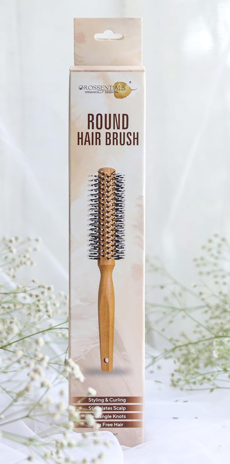 Hair Brush Travel Friendly & Round Nylon Hair Brush Combo [ORO-015-020]