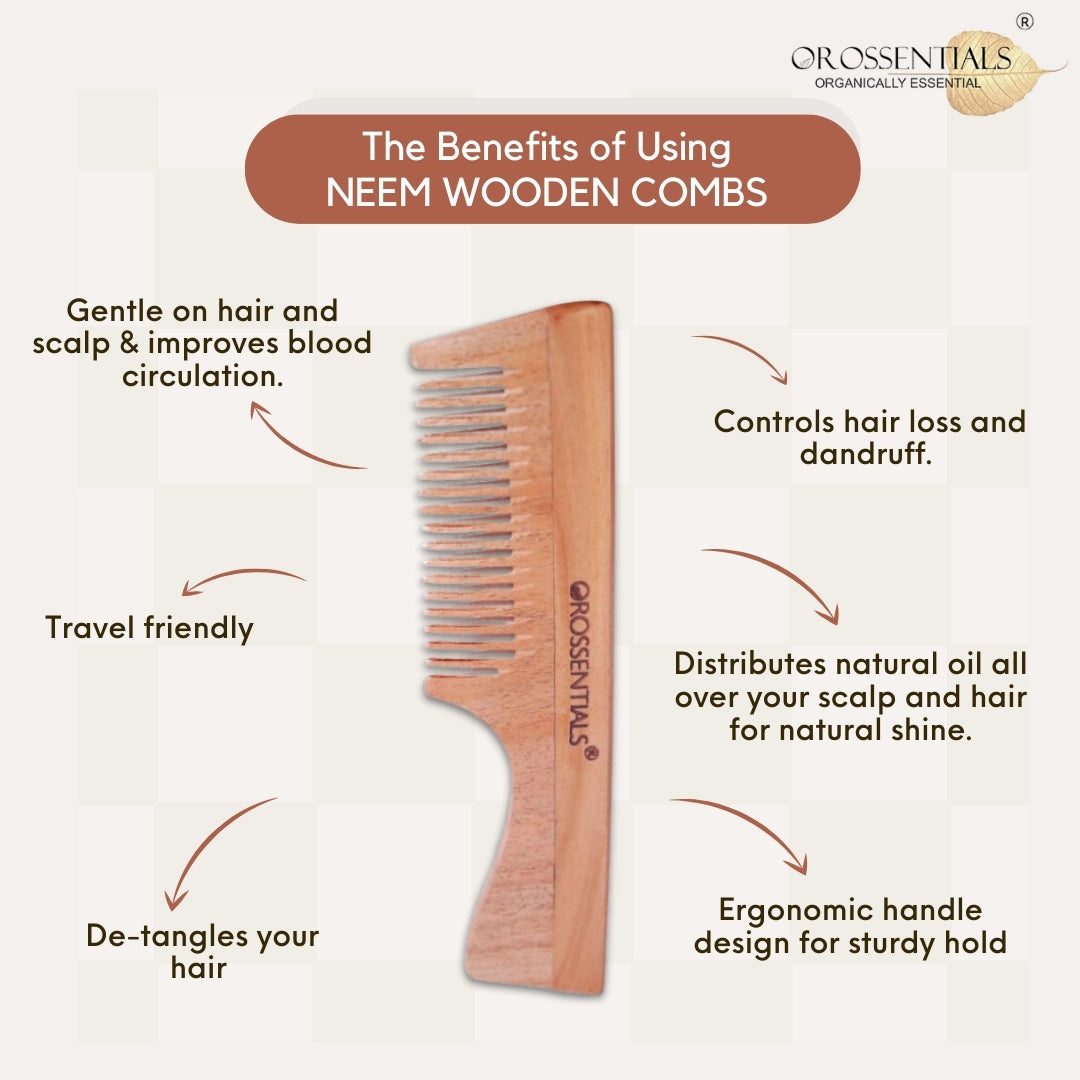 Wooden Comb- Handle single teeth ORO-005