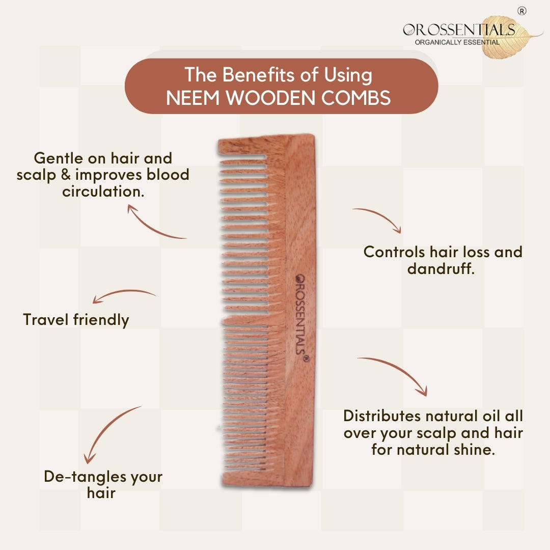 OROSSENTIALS neem wooden two in one straight ORO-008