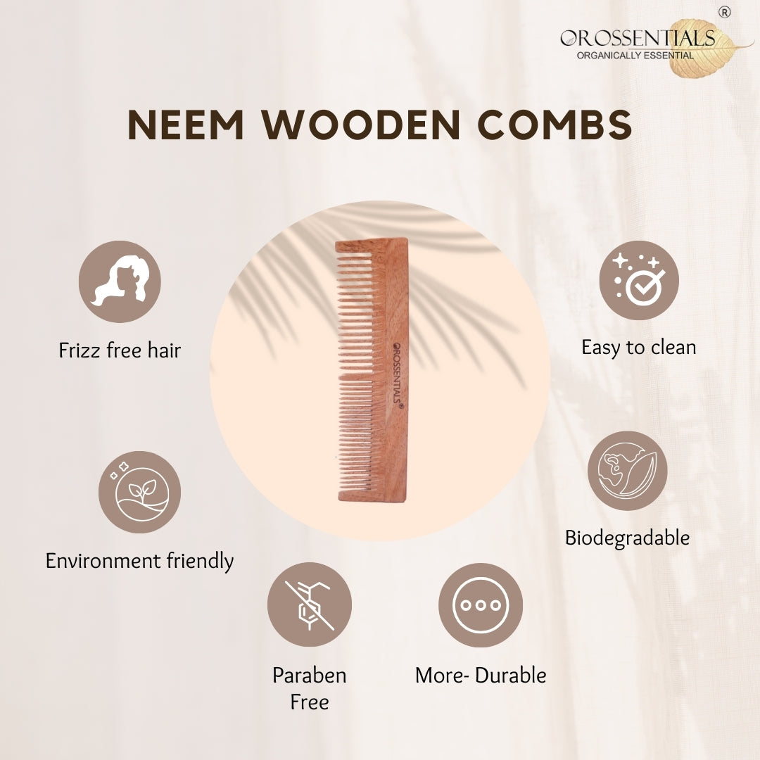 OROSSENTIALS neem wooden two in one straight ORO-008