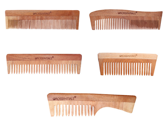 Wooden Combs Set of 5