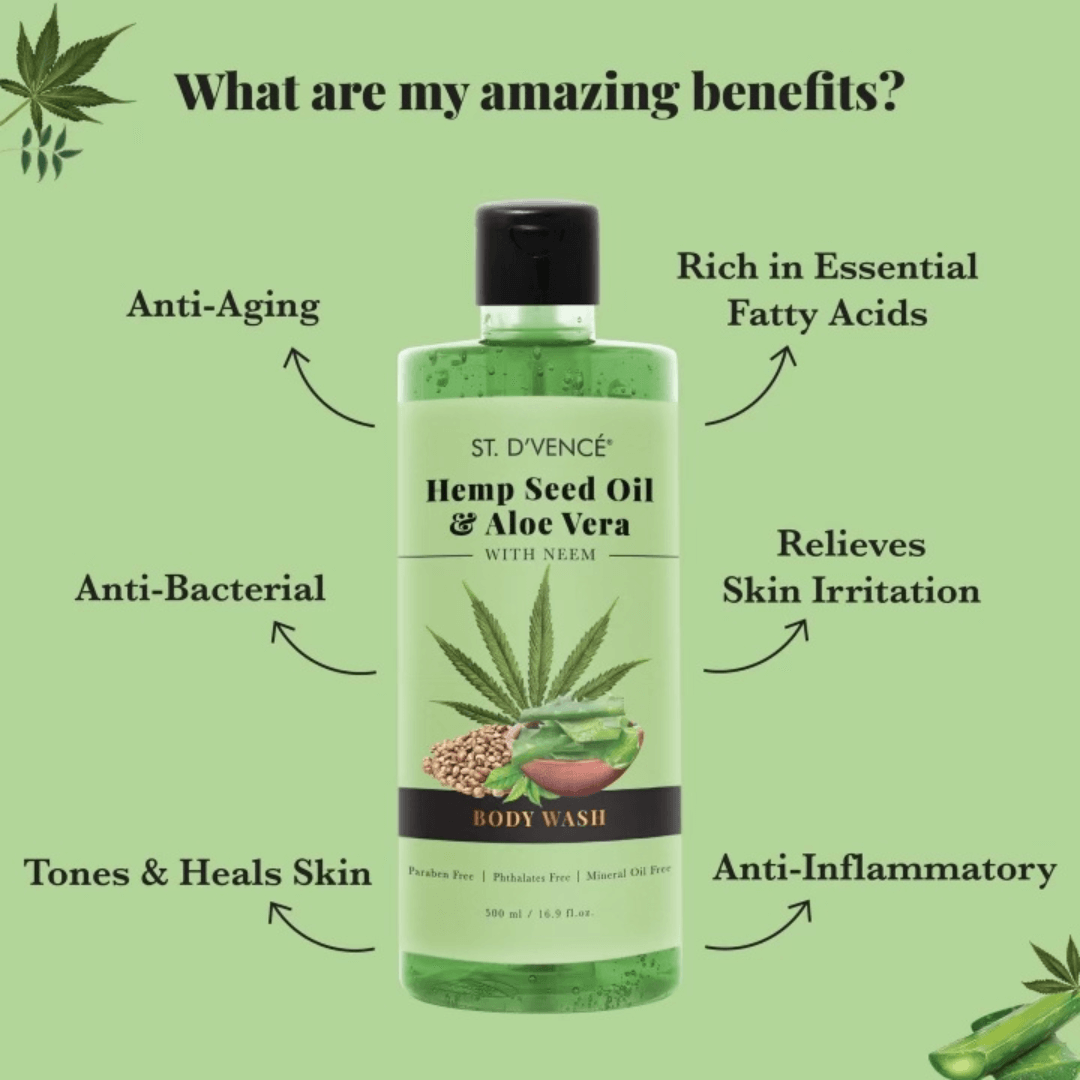 Hemp Seed & Aloe Vera Body Wash (500ml)