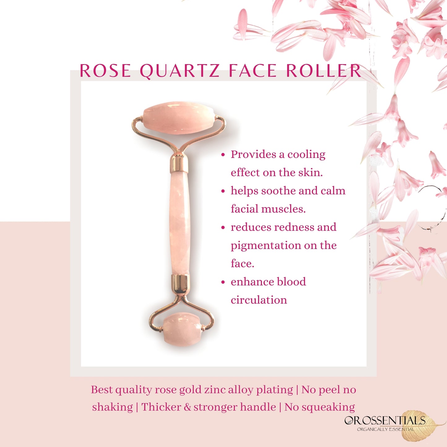 Rose quartz Face roller