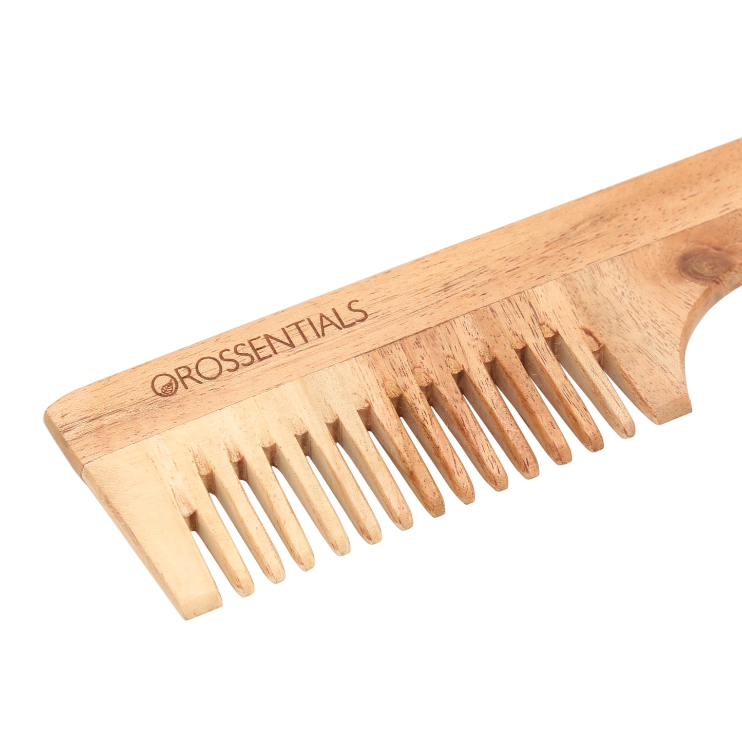 Wooden Comb Set of 3- Handle, Entangle, Single teeth