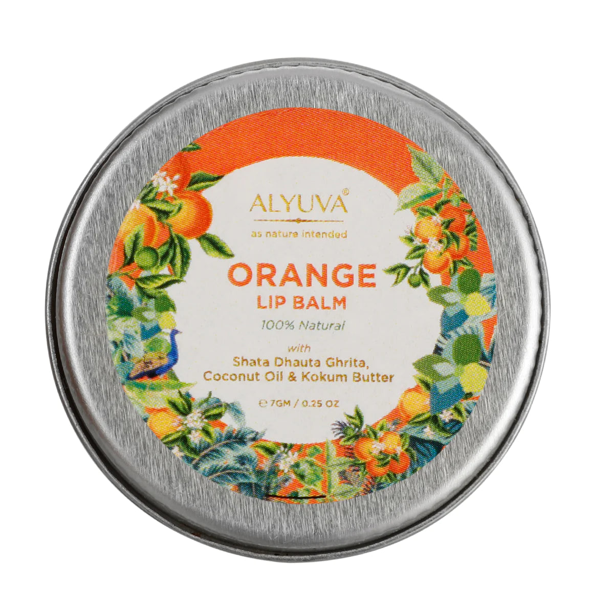 Orange Lip Balm, Natural & Herbal Ingredients, Ghee based, Unisex for all ages